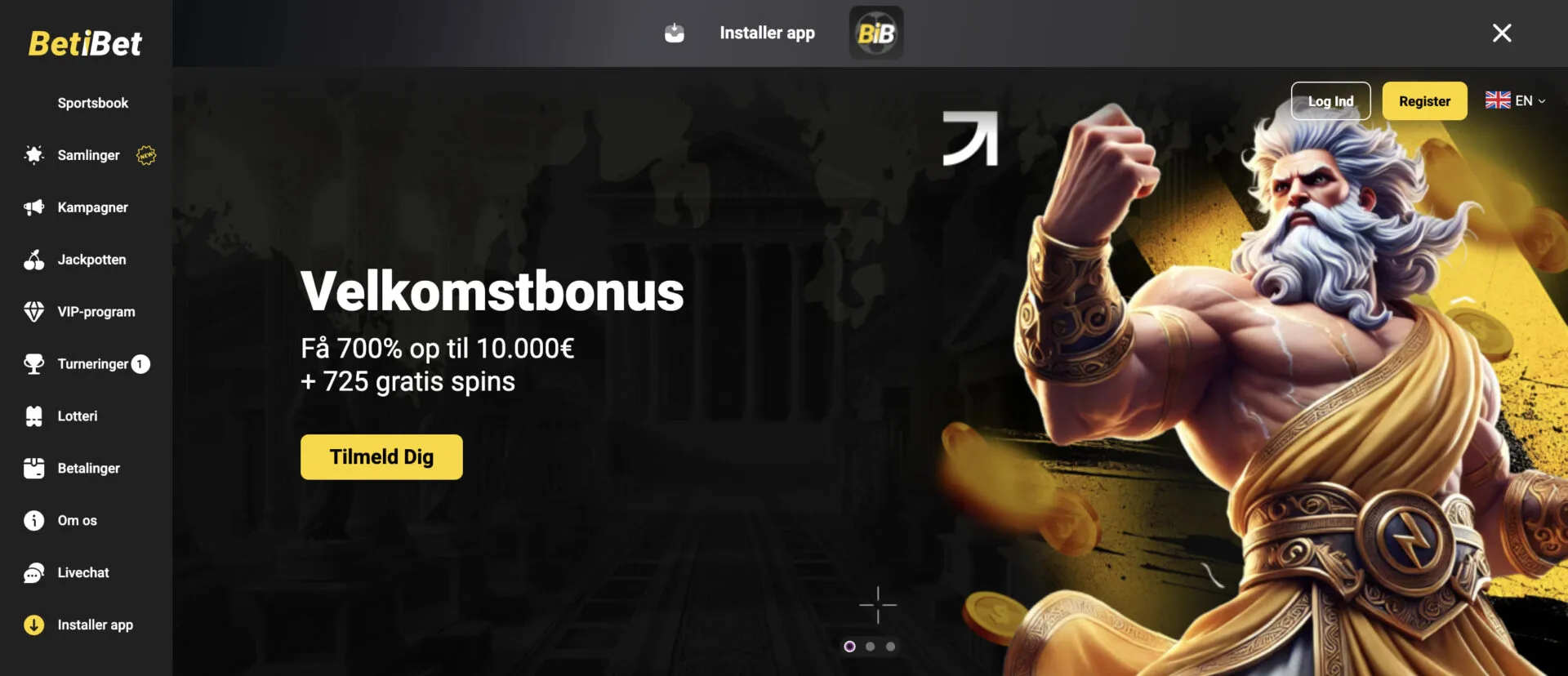 Betibet Casino med mulighed for betaling med Siirto